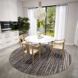 8' X 8' Brown Round Ombre Tufted Handmade Area Rug - Homeroots - Flyclothing LLC