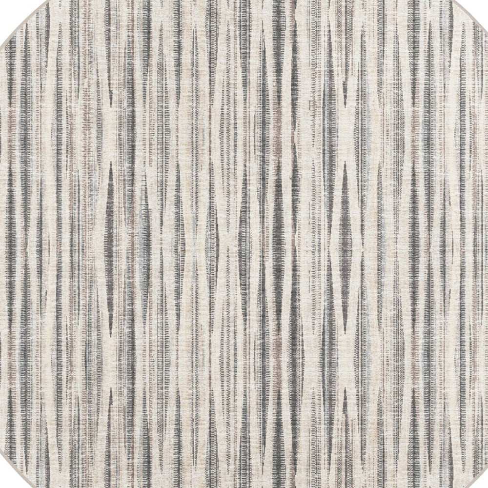 10' Ivory Round Ombre Tufted Handmade Area Rug - Homeroots - Flyclothing LLC