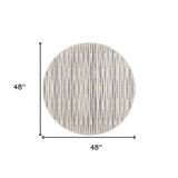4' Ivory Round Ombre Tufted Handmade Area Rug - Homeroots - Flyclothing LLC