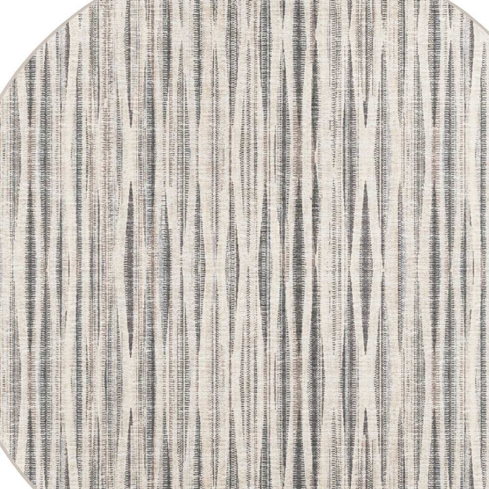 4' Ivory Round Ombre Tufted Handmade Area Rug - Homeroots - Flyclothing LLC