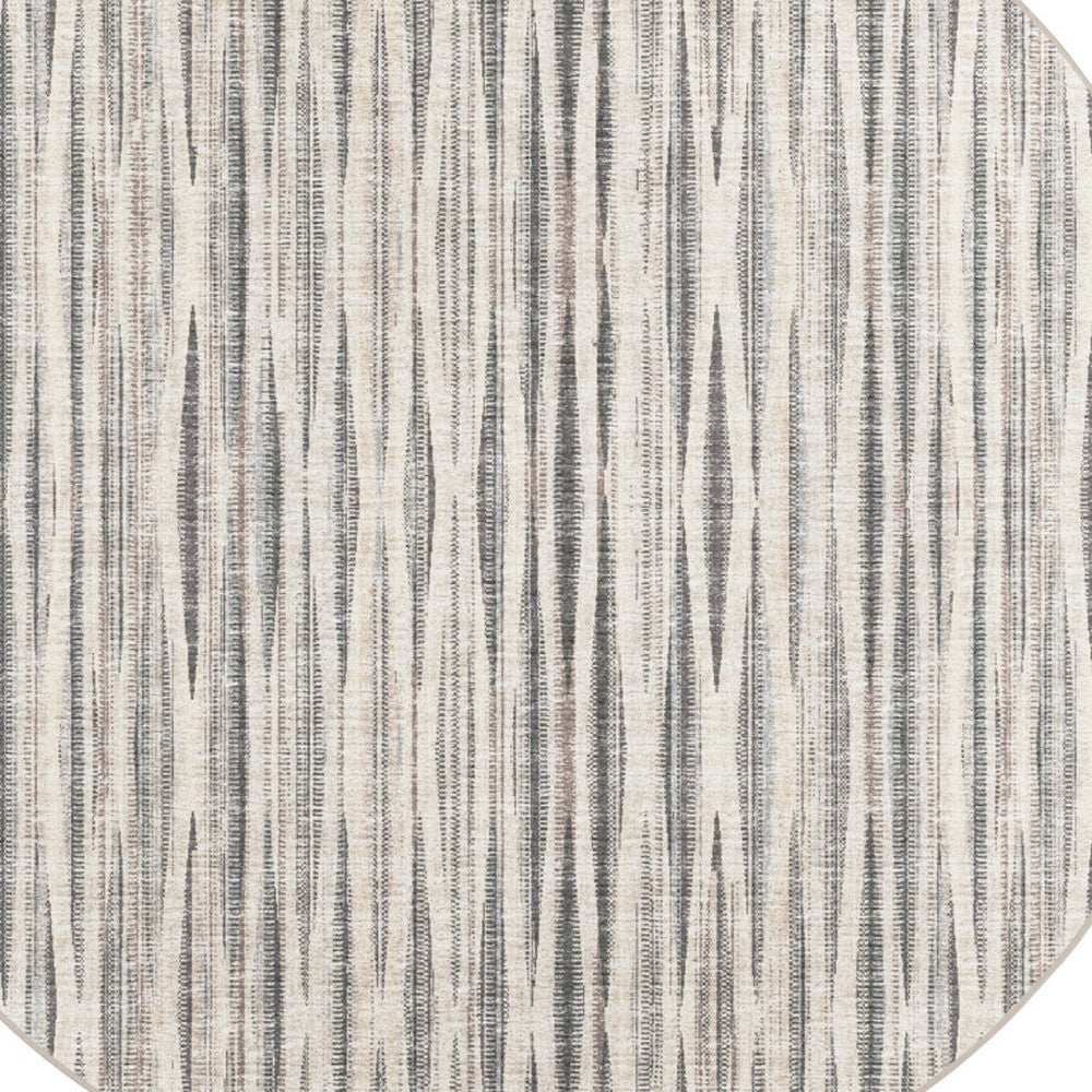 8' X 8' Ivory Round Ombre Tufted Handmade Area Rug - Homeroots - Flyclothing LLC