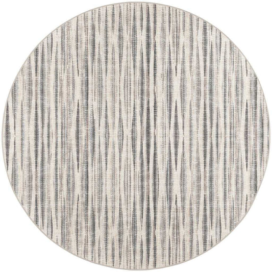 8' X 8' Ivory Round Ombre Tufted Handmade Area Rug - Homeroots - Flyclothing LLC