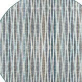 10' Blue Round Ombre Tufted Handmade Area Rug - Homeroots