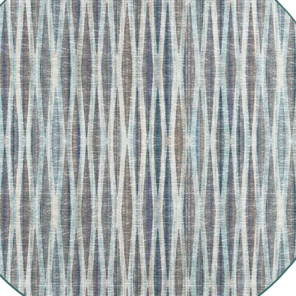8' X 8' Blue Round Ombre Tufted Handmade Area Rug - Homeroots - Flyclothing LLC