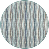 8' X 8' Blue Round Ombre Tufted Handmade Area Rug