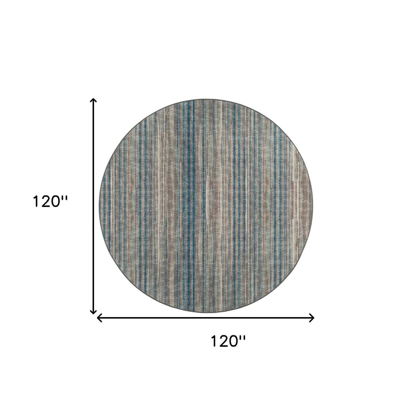 10' Brown Round Ombre Tufted Handmade Area Rug - Homeroots - Flyclothing LLC
