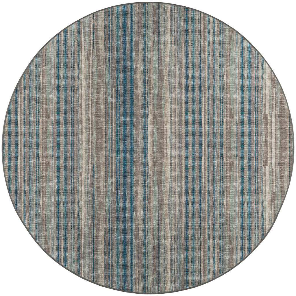 10' Brown Round Ombre Tufted Handmade Area Rug - Homeroots - Flyclothing LLC