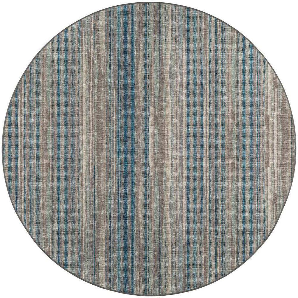 8' X 8' Brown Round Ombre Tufted Handmade Area Rug - Homeroots - Flyclothing LLC
