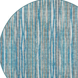 10' Blue Round Ombre Tufted Handmade Area Rug - Homeroots
