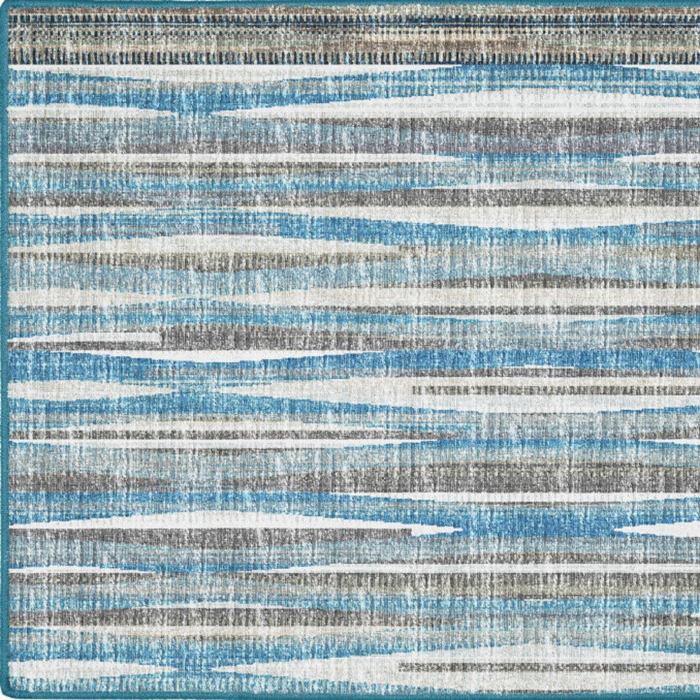 2' X 3' Blue Ombre Tufted Handmade Area Rug - Homeroots