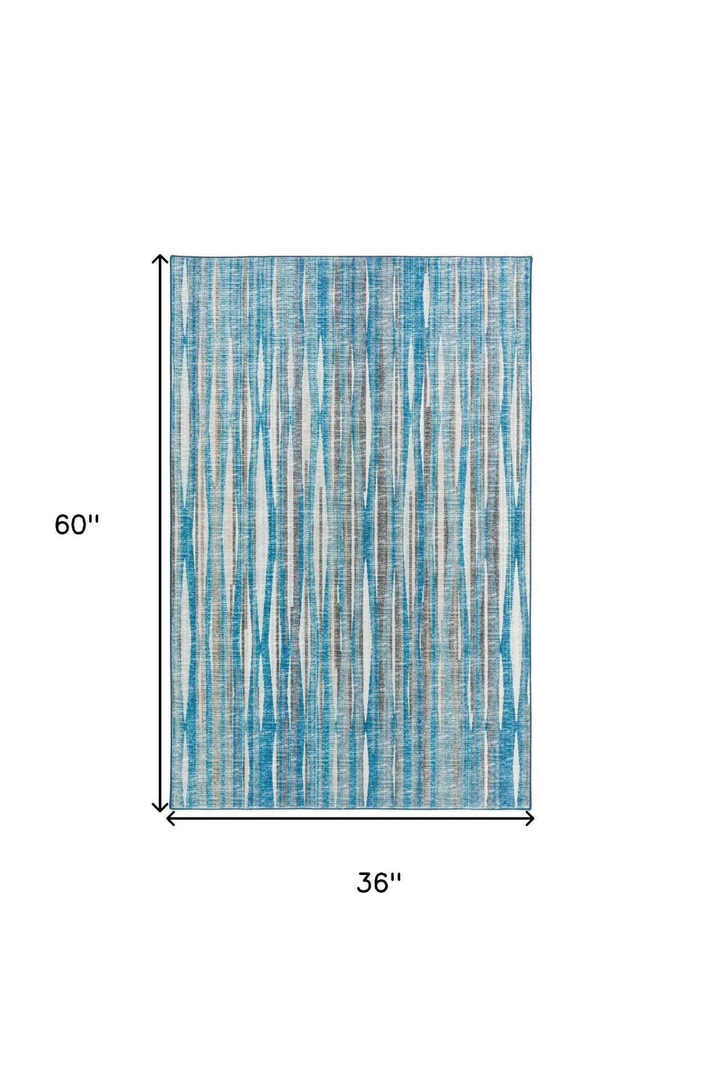 3' X 5' Blue Ombre Tufted Handmade Area Rug - Homeroots - Flyclothing LLC