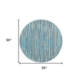 8' X 8' Blue Round Ombre Tufted Handmade Area Rug - Homeroots - Flyclothing LLC