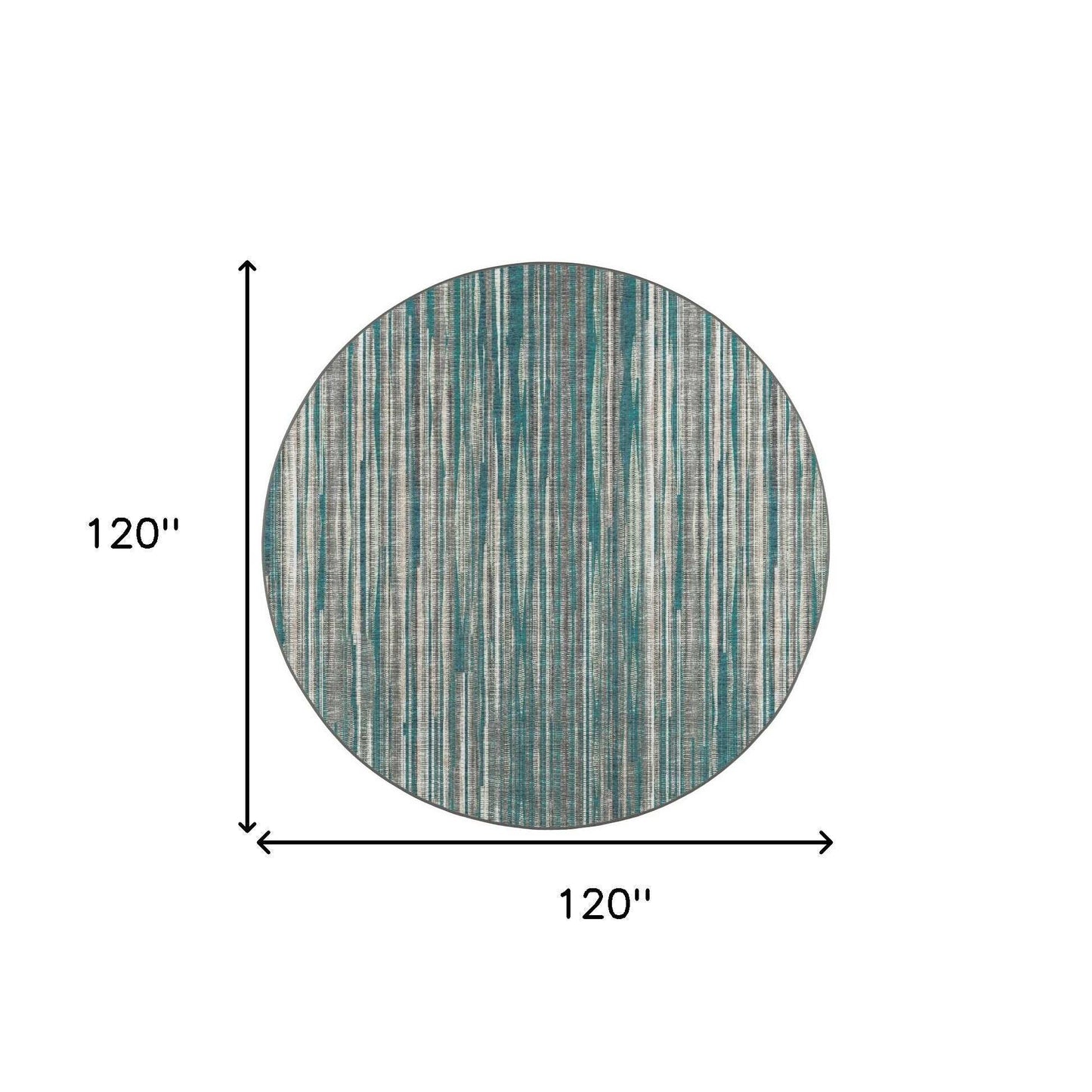 10' Blue Round Ombre Tufted Handmade Area Rug - Homeroots - Flyclothing LLC