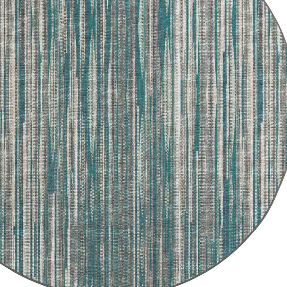10' Blue Round Ombre Tufted Handmade Area Rug - Homeroots - Flyclothing LLC