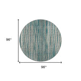 8' X 8' Blue Round Ombre Tufted Handmade Area Rug - Homeroots - Flyclothing LLC