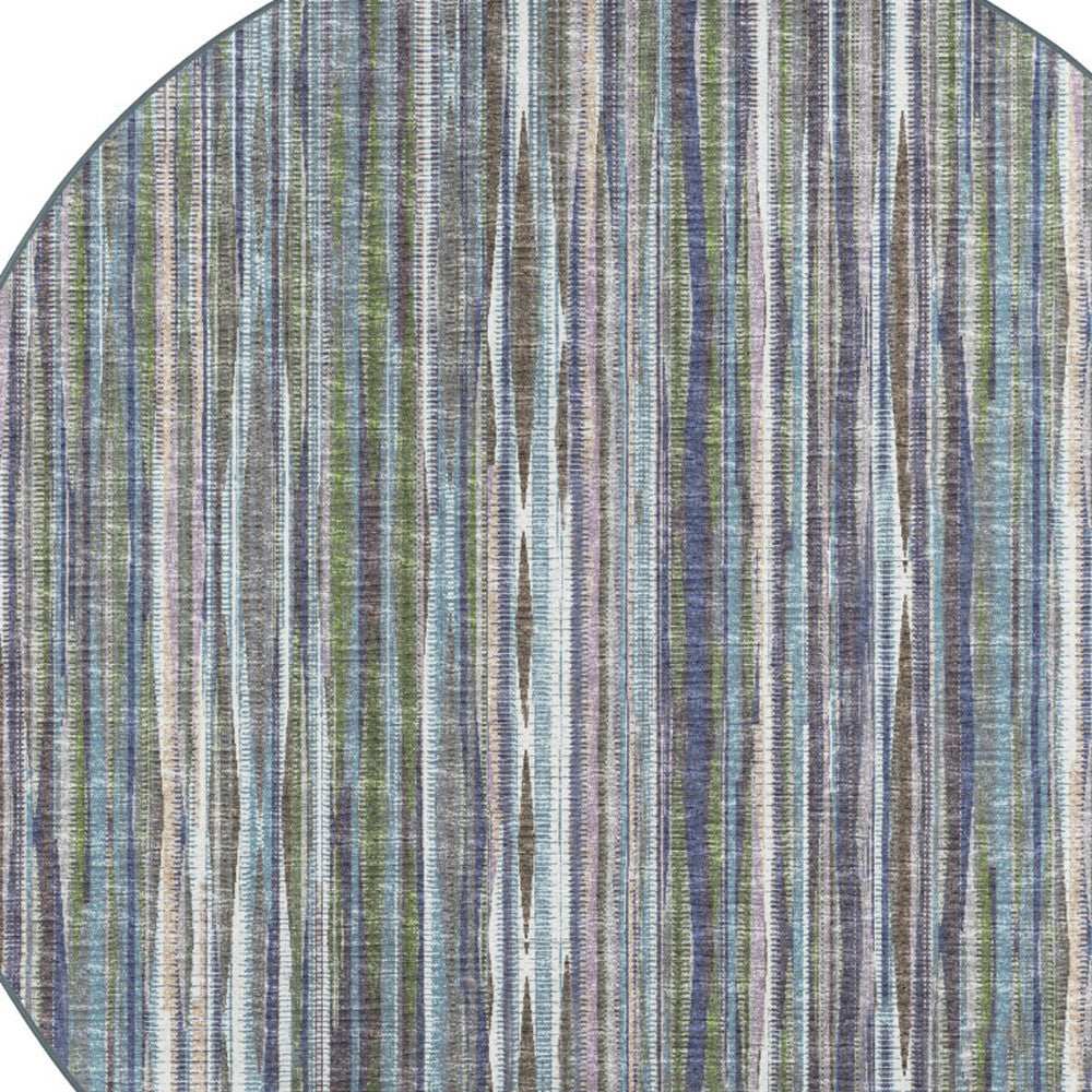 8' X 8' Purple Round Ombre Tufted Handmade Area Rug - Homeroots - Flyclothing LLC