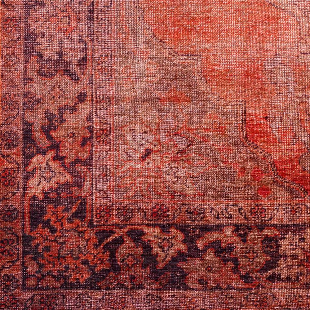 8' X 10' Red Oriental Distressed Non Skid Area Rug - Homeroots - Flyclothing LLC