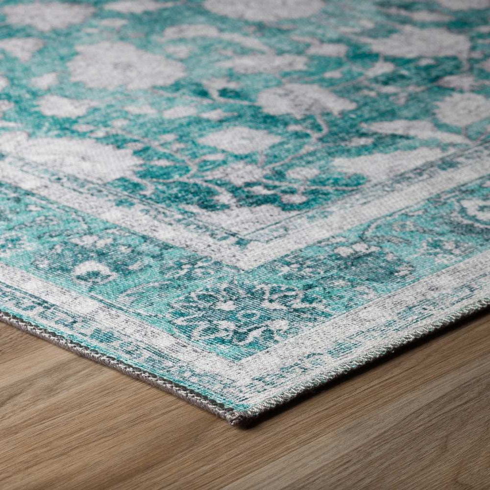 8' X 10' Blue Oriental Distressed Non Skid Area Rug - Homeroots - Flyclothing LLC