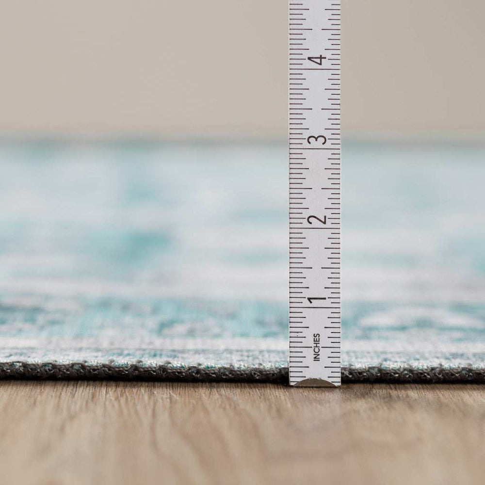 8' X 10' Blue Oriental Distressed Non Skid Area Rug - Homeroots - Flyclothing LLC