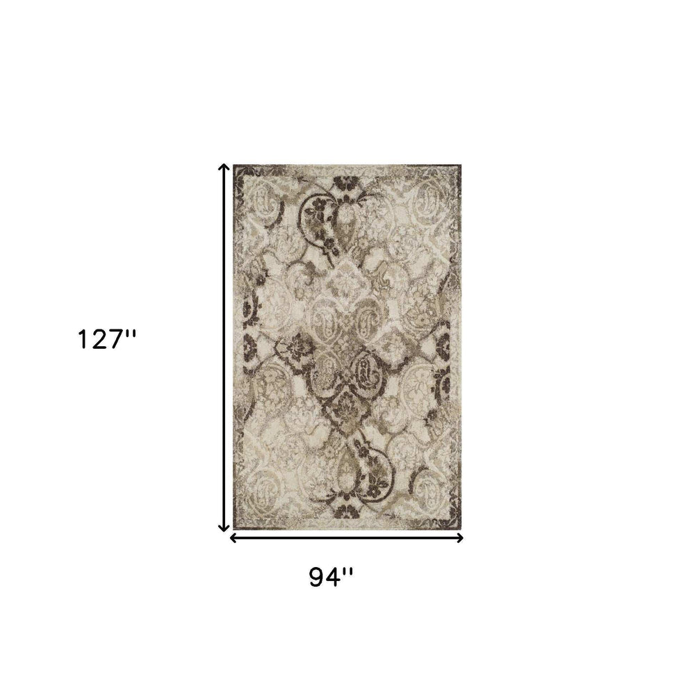 8' X 11' Brown Oriental Area Rug - Homeroots - Flyclothing LLC