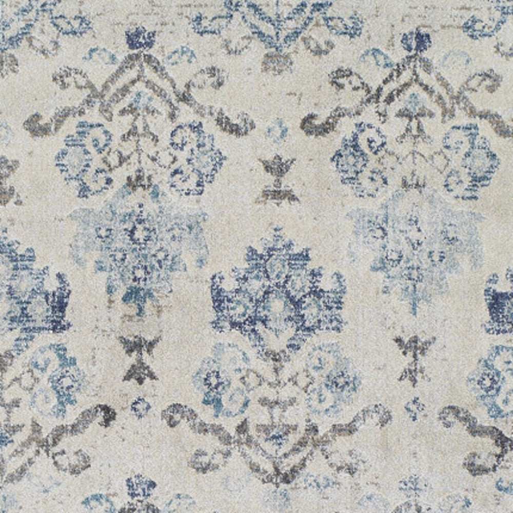 10' X 13' Blue and Ivory Oriental Area Rug - Homeroots - Flyclothing LLC