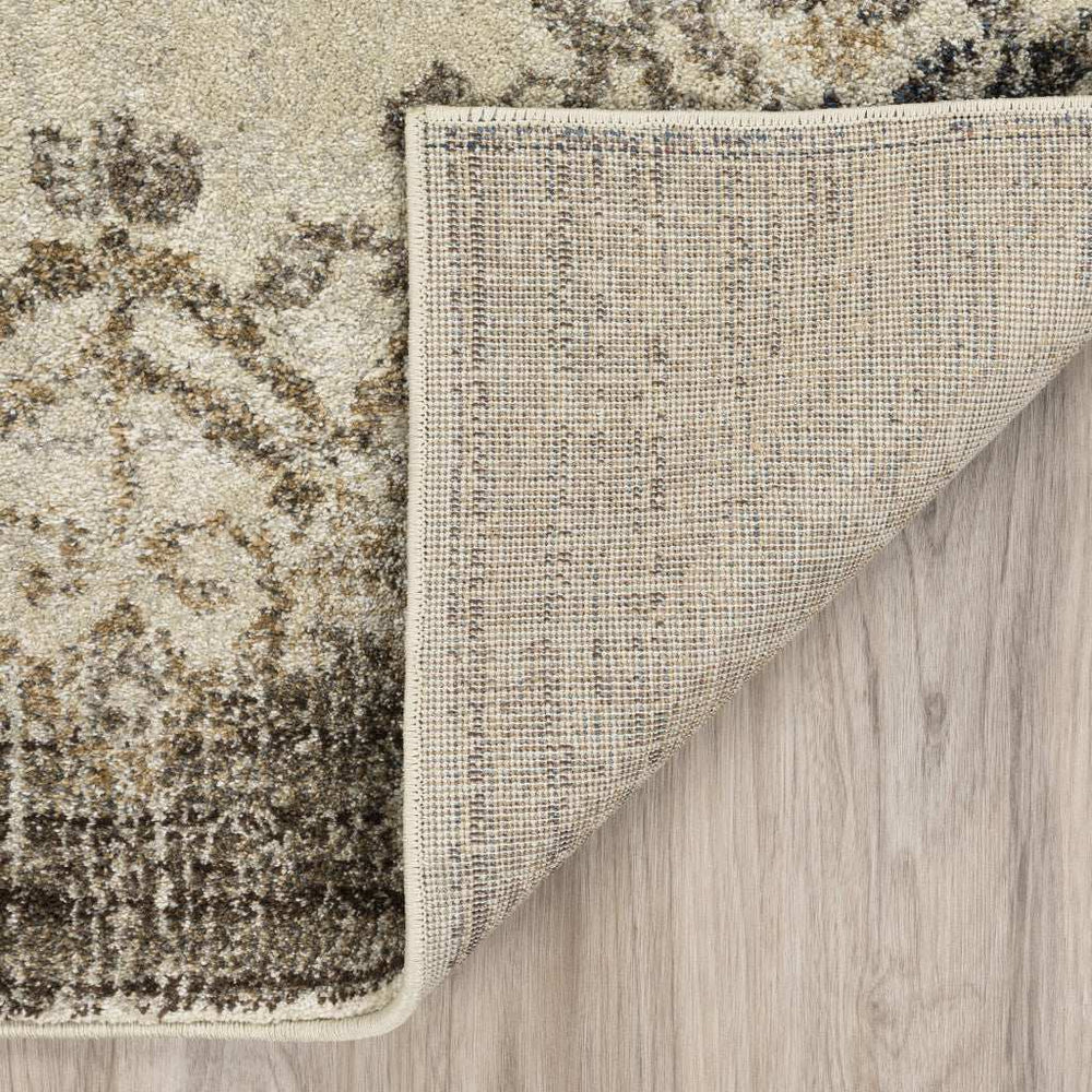 3' X 5' Beige and Brown Oriental Area Rug - Homeroots - Flyclothing LLC