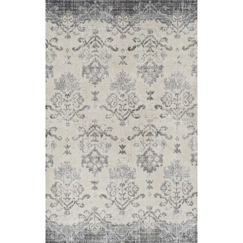 10' X 13' Gray and Ivory Oriental Area Rug - Homeroots - Flyclothing LLC