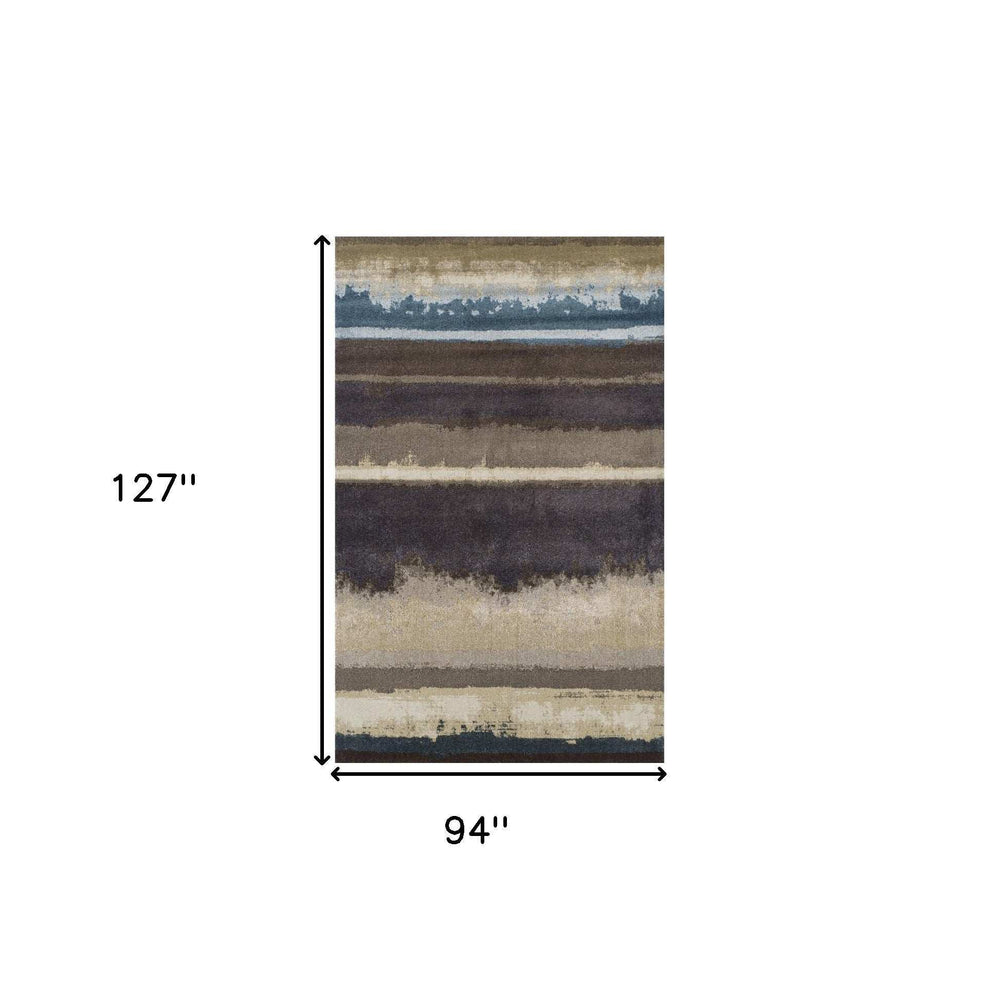 8' X 11' Beige and Brown Abstract Area Rug - Homeroots - Flyclothing LLC