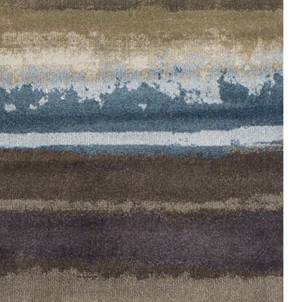 10' X 13' Beige and Brown Abstract Area Rug - Homeroots - Flyclothing LLC