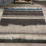 10' X 13' Beige and Brown Abstract Area Rug - Homeroots - Flyclothing LLC