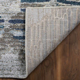 5' X 8' Blue and Ivory Geometric Area Rug - Homeroots - Flyclothing LLC