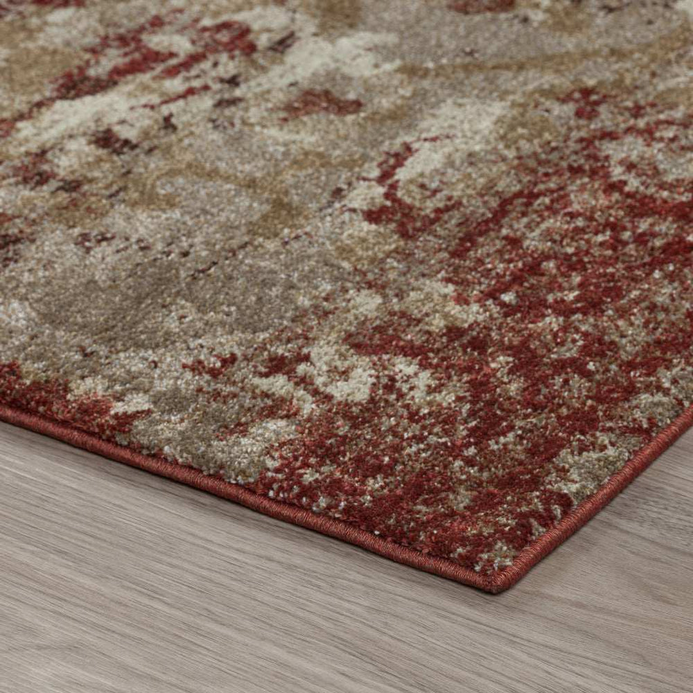 10' X 13' Red and Beige Oriental Area Rug - Homeroots - Flyclothing LLC