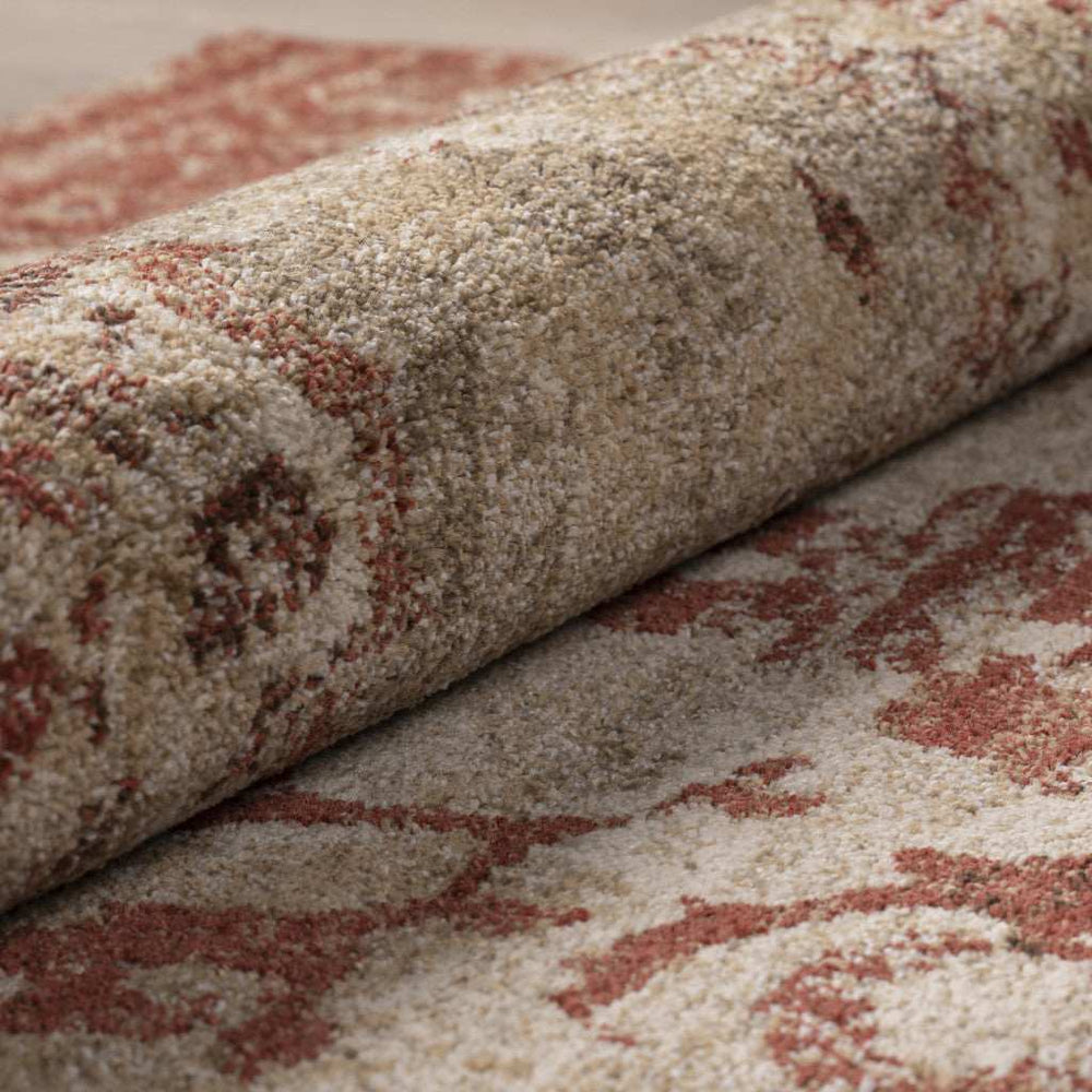 10' X 13' Red and Beige Oriental Area Rug - Homeroots - Flyclothing LLC