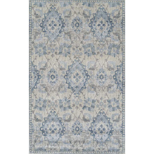 5' X 8' Blue Oriental Area Rug - Homeroots - Flyclothing LLC