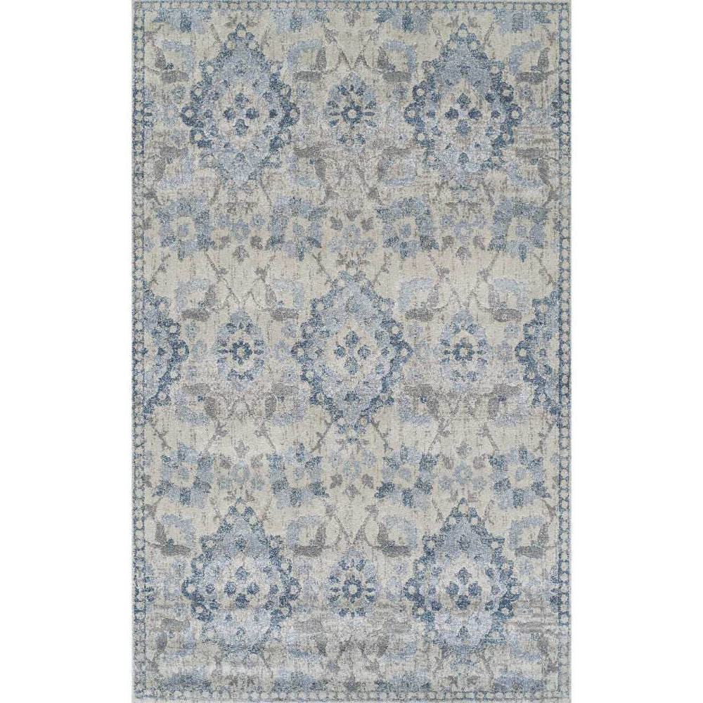 10' X 13' Blue Oriental Distressed Area Rug - Homeroots - Flyclothing LLC
