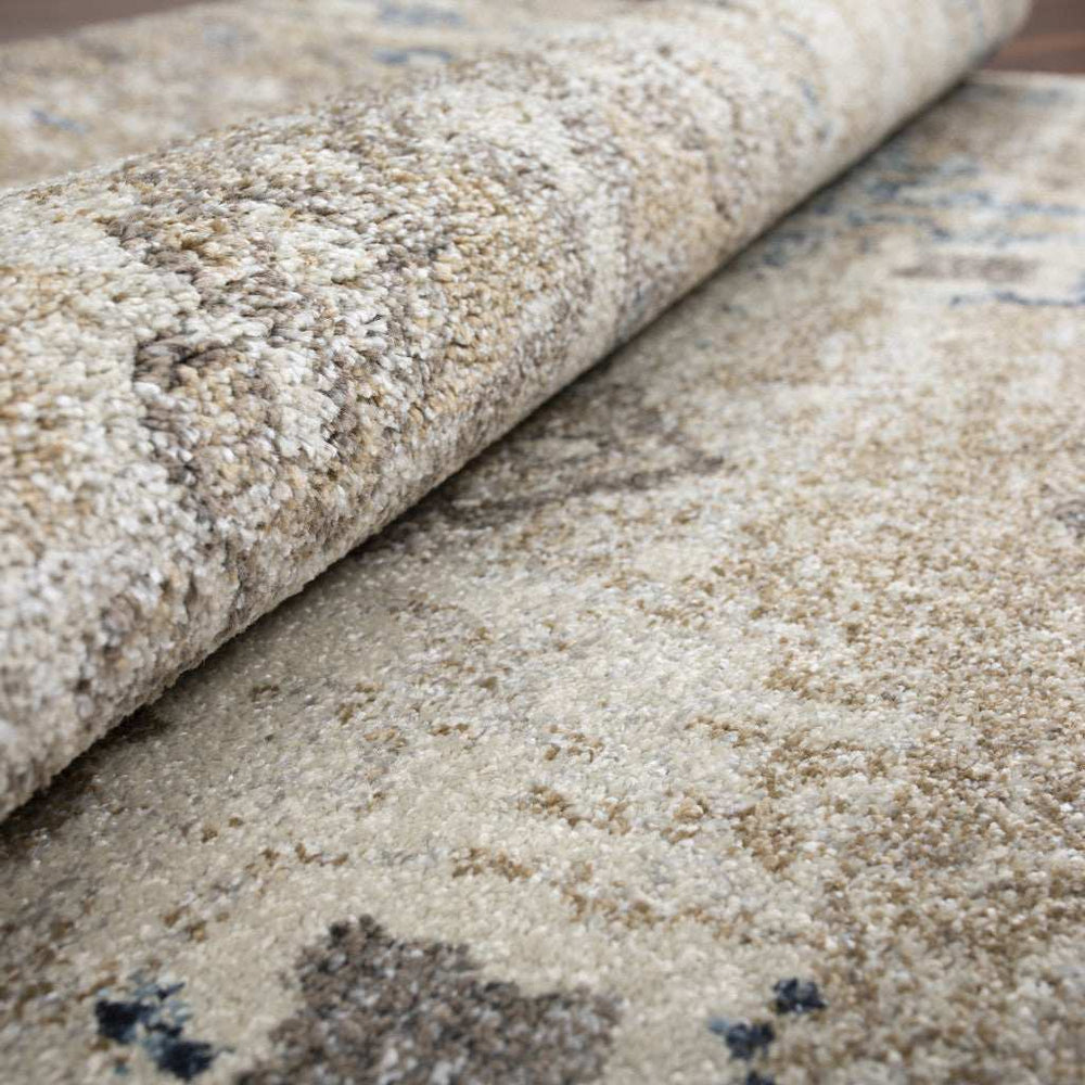 3' X 5' Ivory Oriental Distressed Area Rug - Homeroots - Flyclothing LLC