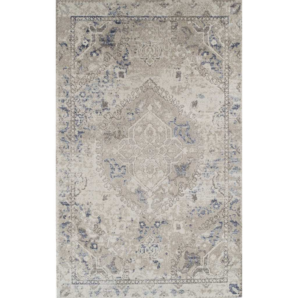 8' X 11' Ivory Oriental Distressed Area Rug - Homeroots - Flyclothing LLC