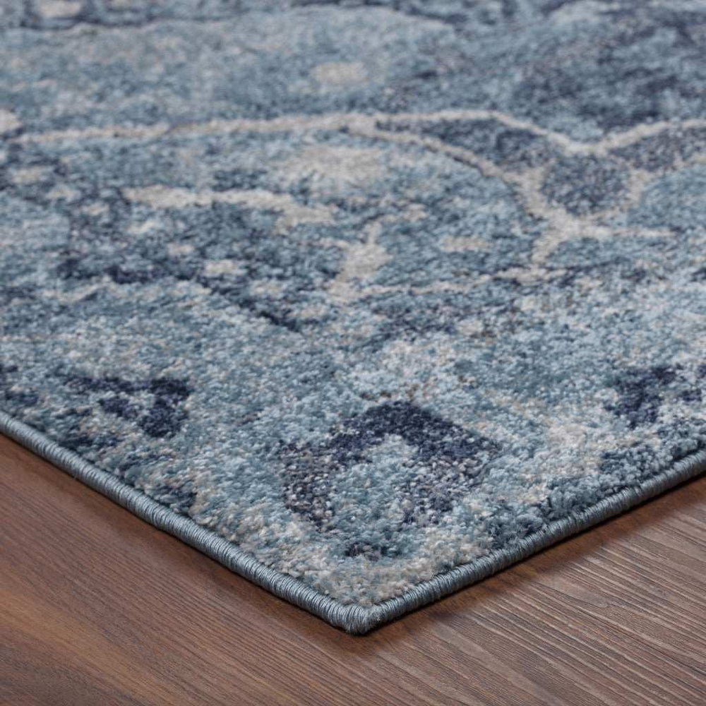 10' X 13' Blue and Ivory Oriental Area Rug - Homeroots - Flyclothing LLC