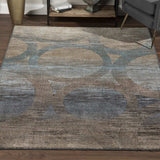 10' X 13' Brown and Beige Abstract Area Rug - Homeroots - Flyclothing LLC