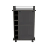 22" Brown and Black Open shelving Bar Cart and Coffee Table - Homeroots - Flyclothing LLC