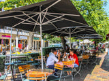 8' Black Polyester Square Market Patio Umbrella - Homeroots - Flyclothing LLC