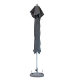 8' Charcoal Polyester Square Market Patio Umbrella - Homeroots - Flyclothing LLC