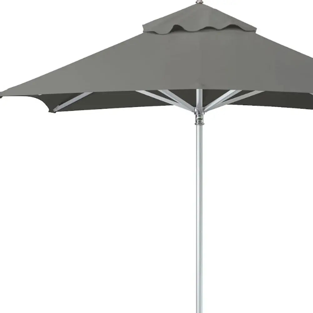8' Charcoal Polyester Square Market Patio Umbrella - Homeroots - Flyclothing LLC