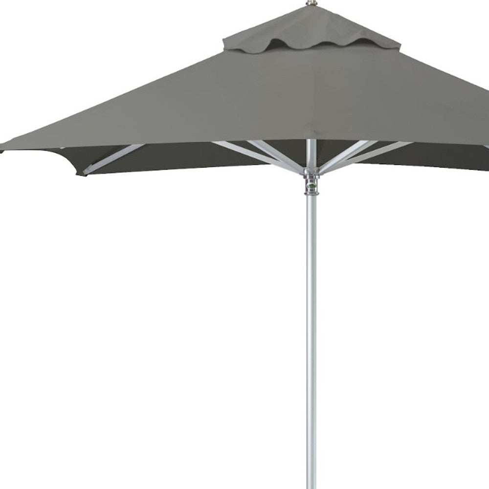 8' Charcoal Polyester Square Market Patio Umbrella - Homeroots - Flyclothing LLC