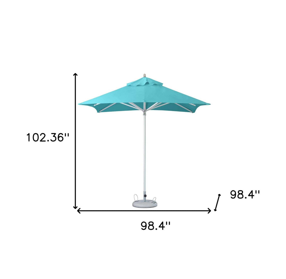 8' Aqua Polyester Square Market Patio Umbrella - Homeroots - Flyclothing LLC