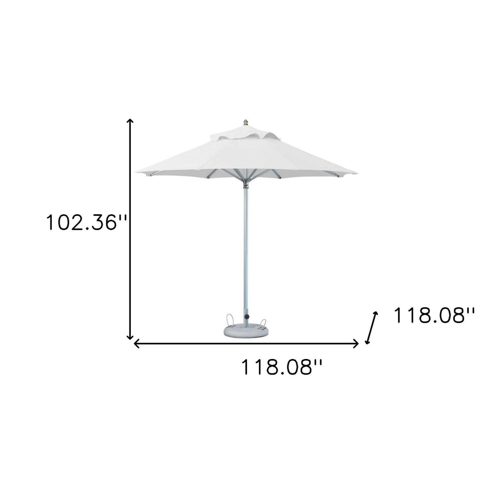 10' White Polyester Round Market Patio Umbrella - Homeroots - Flyclothing LLC