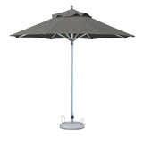 10' Charcoal Polyester Round Market Patio Umbrella - Homeroots - Flyclothing LLC