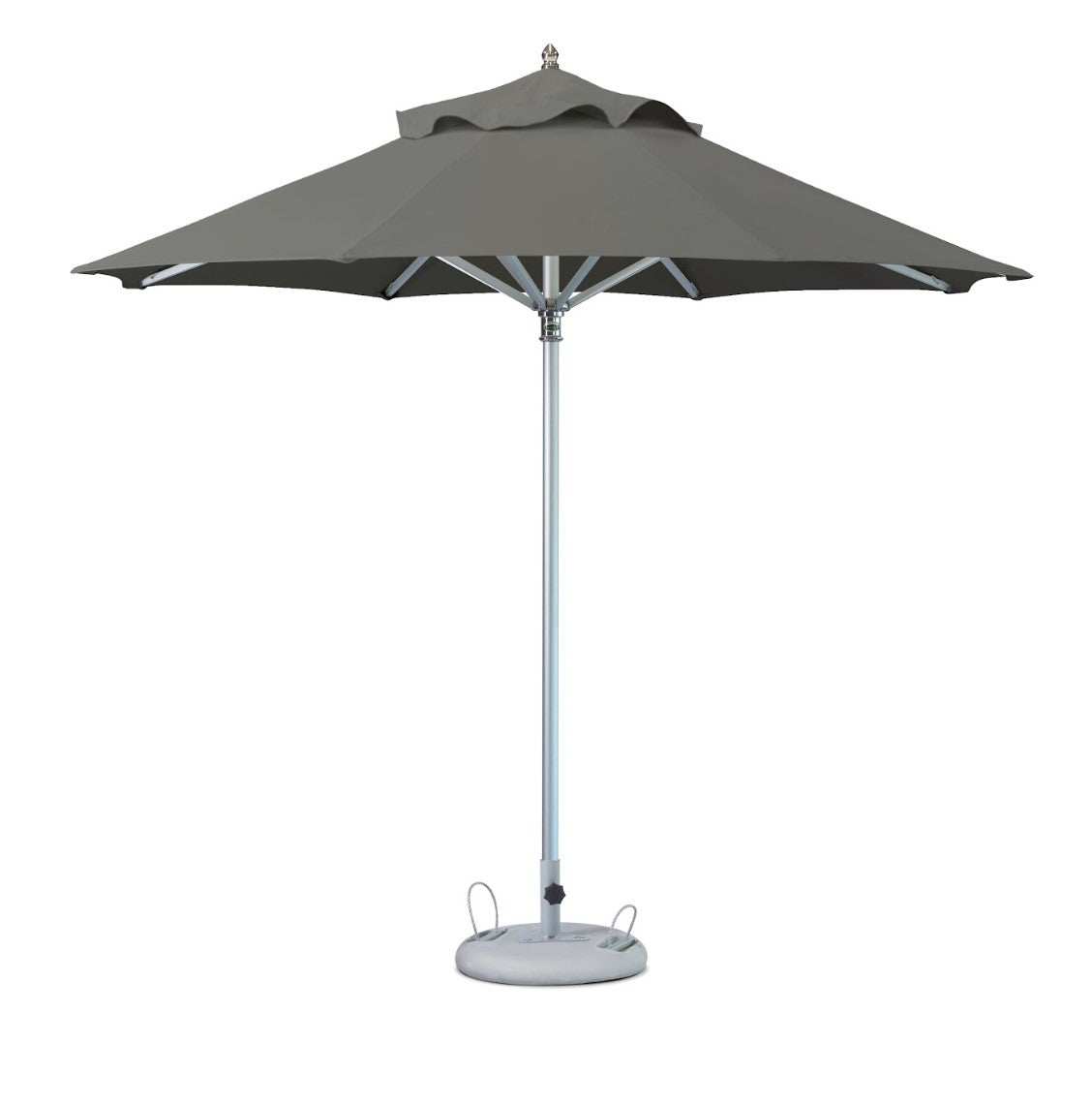 10' Charcoal Polyester Round Market Patio Umbrella - Homeroots - Flyclothing LLC