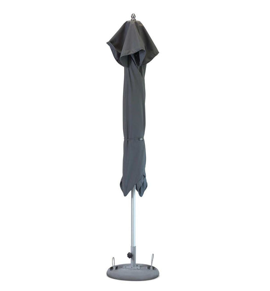 10' Charcoal Polyester Round Market Patio Umbrella - Homeroots - Flyclothing LLC