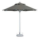 10' Charcoal Polyester Round Market Patio Umbrella - Homeroots - Flyclothing LLC
